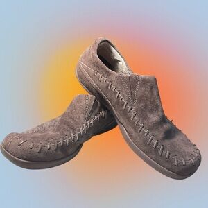 Merrell Women's Wild Senna Espresso Brown Suede Moccasin Loafers Size 7.5